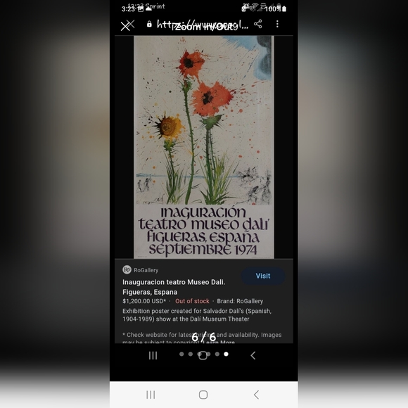 Salvador Dali Lithiograph 1 of 28 - Picture 7 of 8